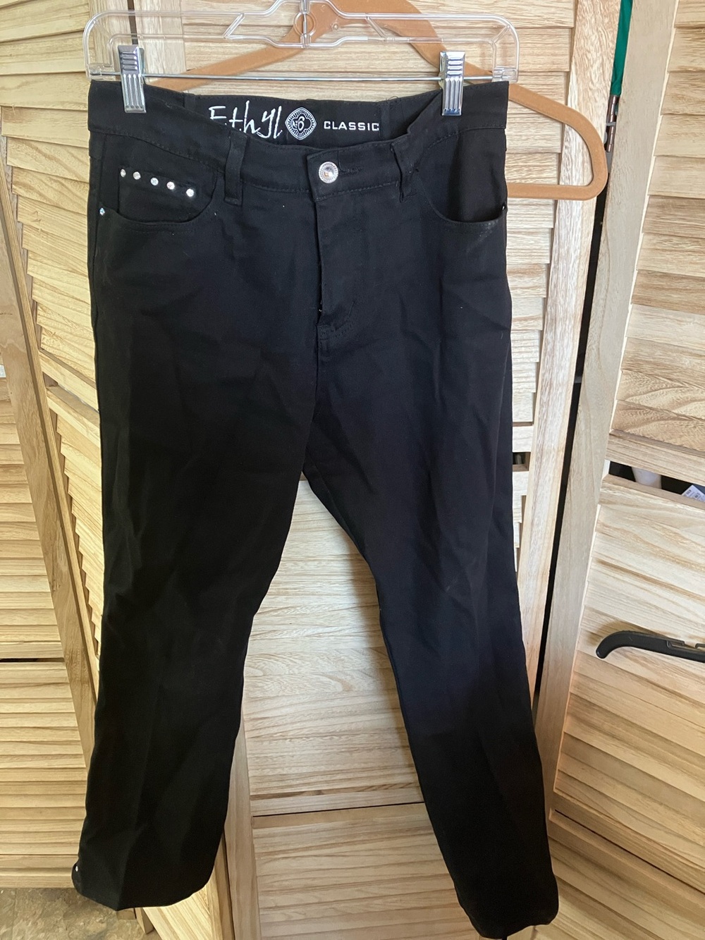 Ethyl Classic Black Studded Pocket Jeans 6